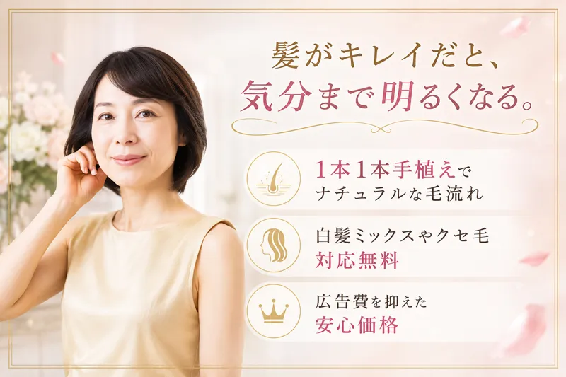 普段の髪型になじむオーダーメイドウィッグナチュレーヌとは？