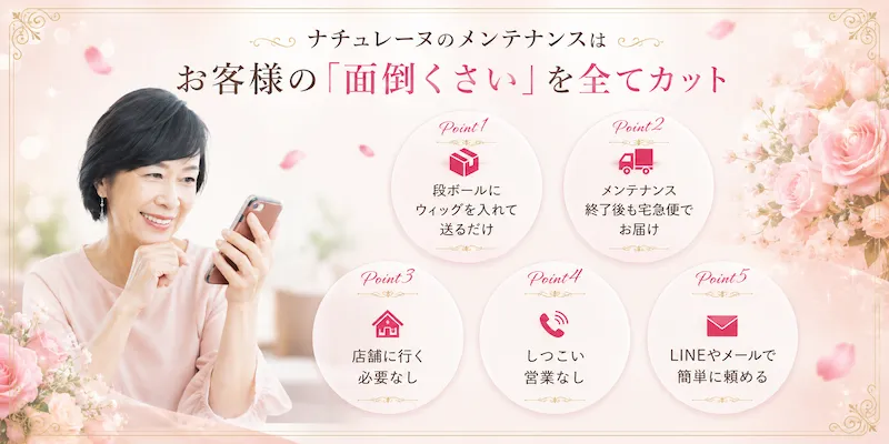 ウィッグ修理は全国どこからでも宅急便で対応